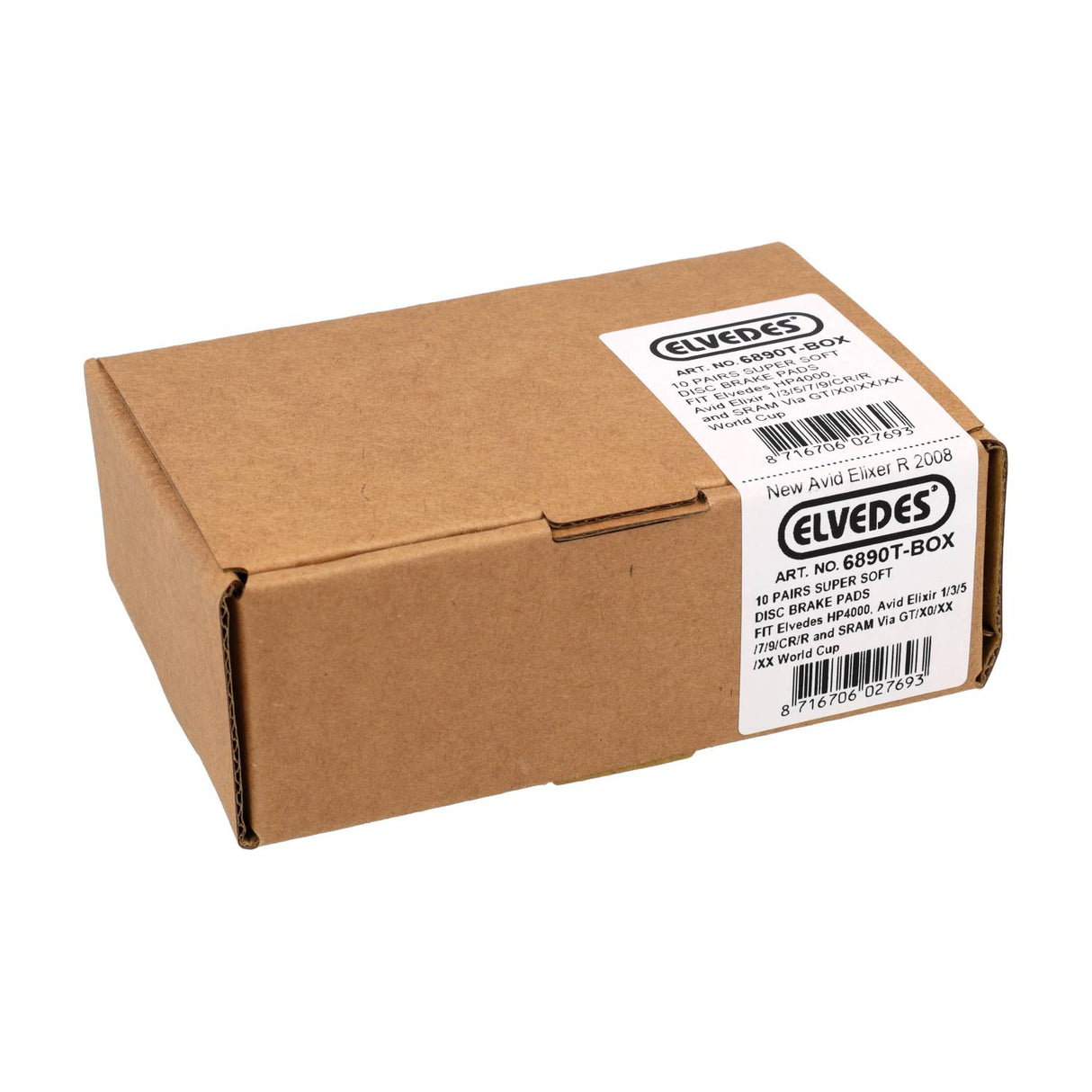 Elvedes cable systems bv elvedes schijfremblok 6890t super soft doos a 10 sets