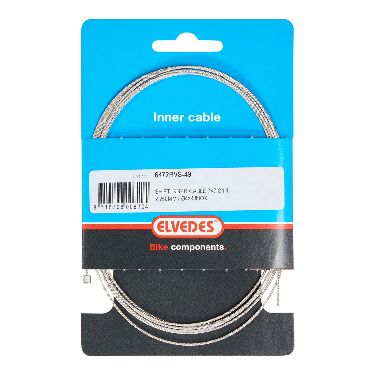 Elvedes cable systems bv elvedes schakel binnenk 2250mm rvs n-nippel 6472rvs-49