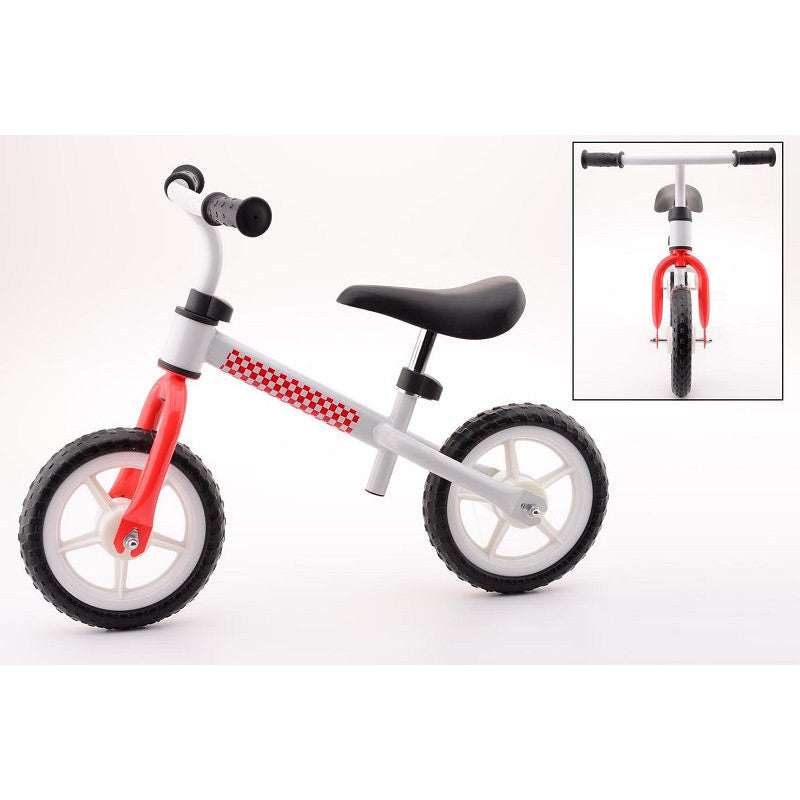 Loopfiets staal wit rood
