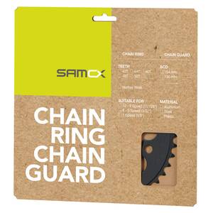 Messingschlager samox e-bike kettingblad 44t bcd 104 mm. 1 2x3 32 en 11 128 staal zwart