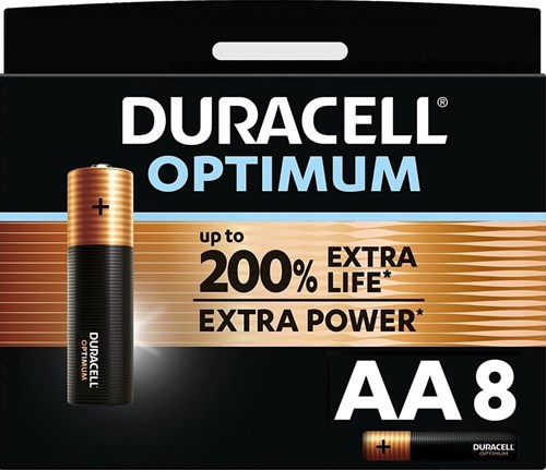 Duracell optimum 200% batterij aa blister(8) - 3014002