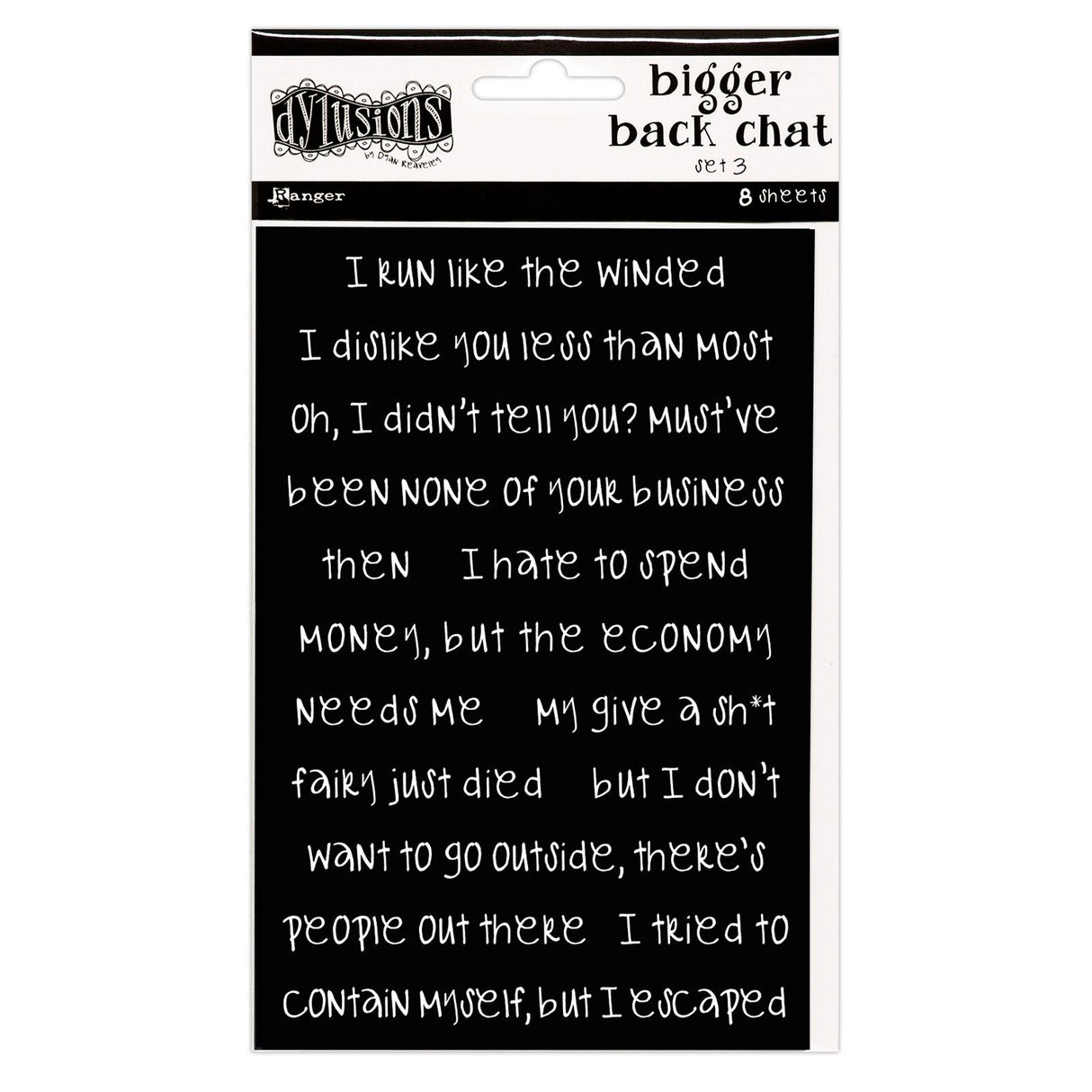 Ranger ink ranger • dylusions bigger back chat black set 3