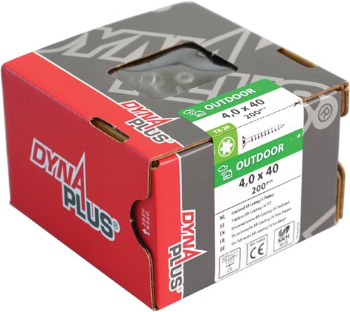 Dynaplus unischroef spaanplaatschroef ar-coating platkop deeldraad torx tx25 4.5x50 30 | 200 stuks - 0281.08.33902