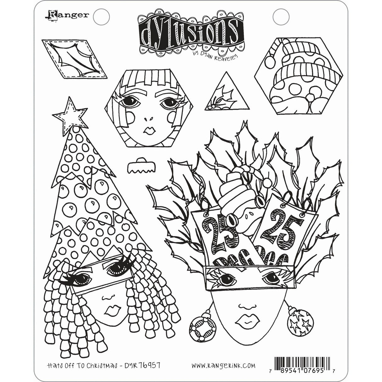 Ranger ink ranger • dylusions stamp collection hats off to christmas