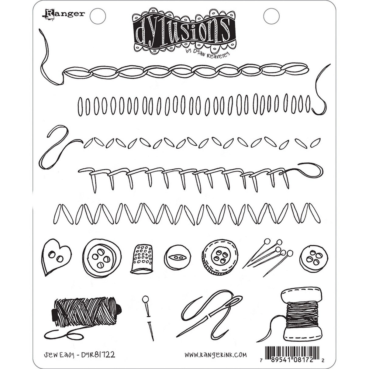 Ranger ink ranger • dylusions cling stamps sew easy