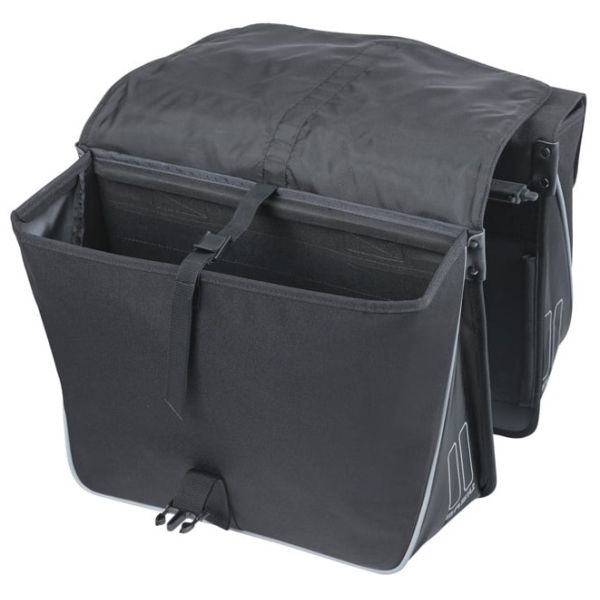 Basil dubble fietstas forte mik 35 liter 15 x 38 x 30 cm - zwart