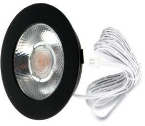 Enzo ecodim led meubelspot 3w 2700k 62mm rond zwart - led4905