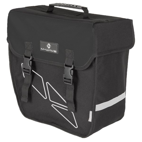 M-wave enkele fietstas links amsterdam - 18 liter - zwart