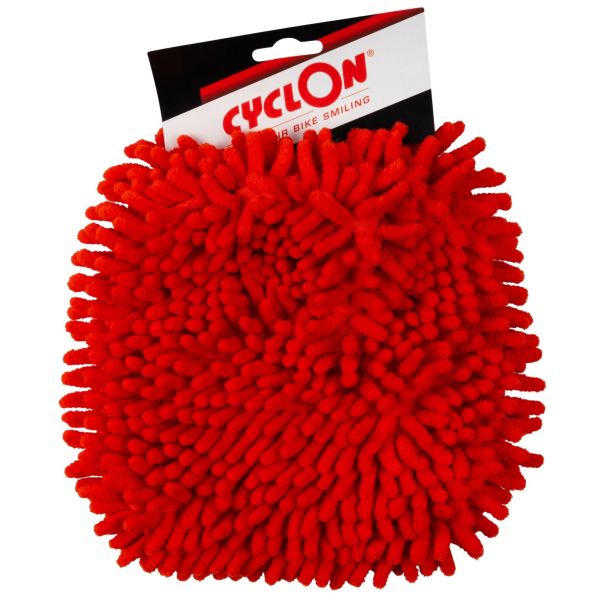 washandschoen microvezel rood