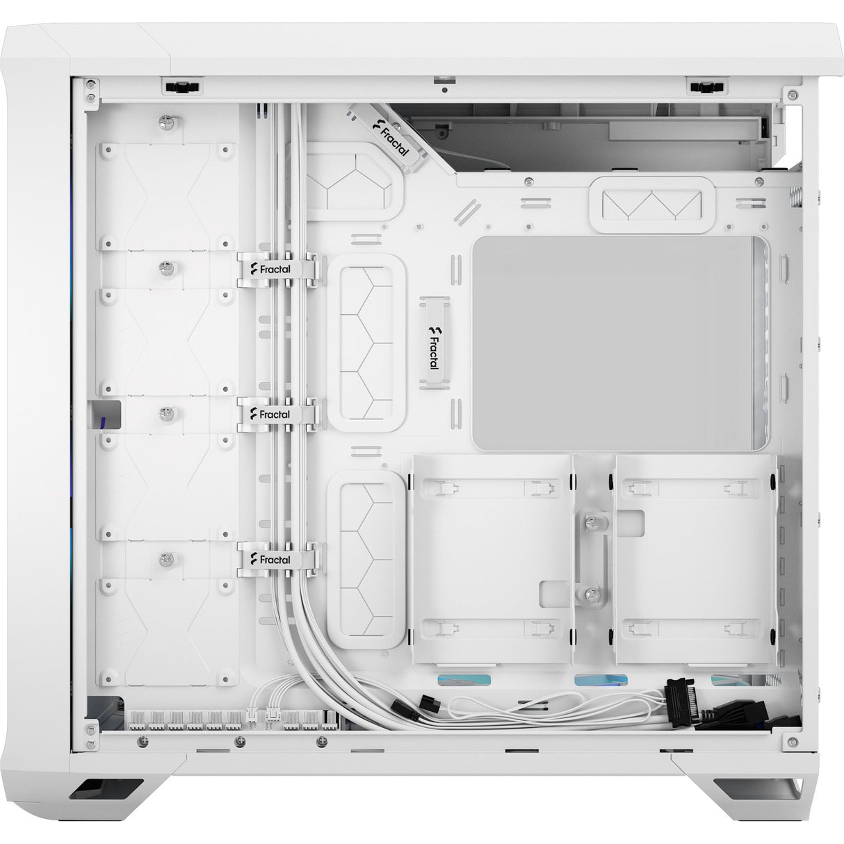 Fractal design torrent white rgb tg clear tint midi tower behuizing (wit | 2x usb-a | 1x usb-c | rgb | window)