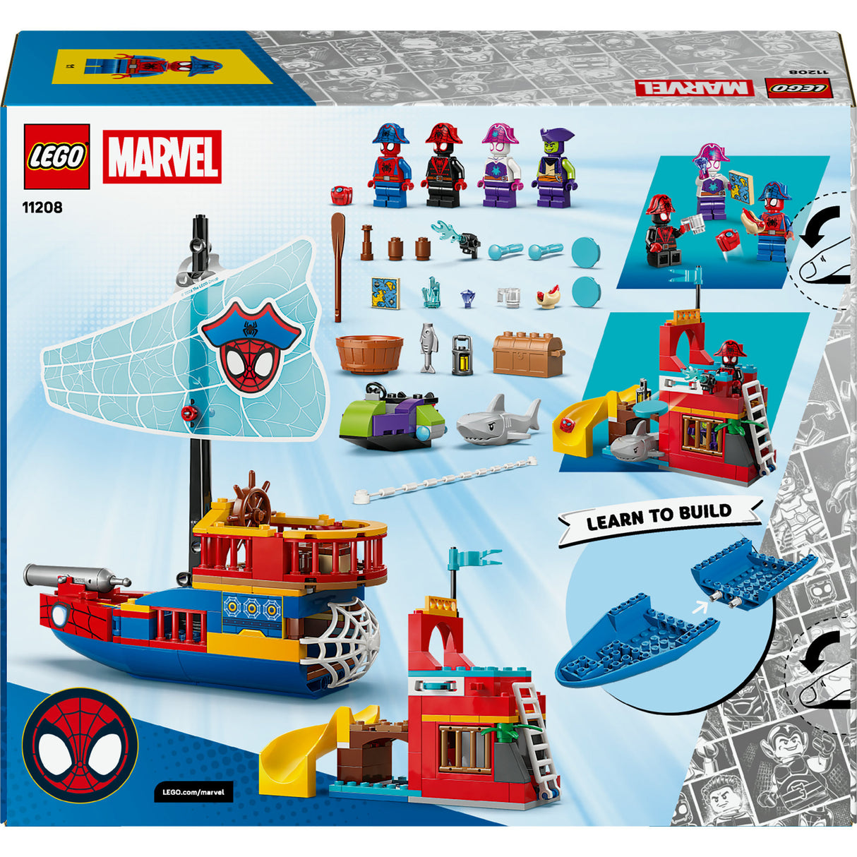 Lego marvel - team spidey piratenschip constructiespeelgoed (11208)