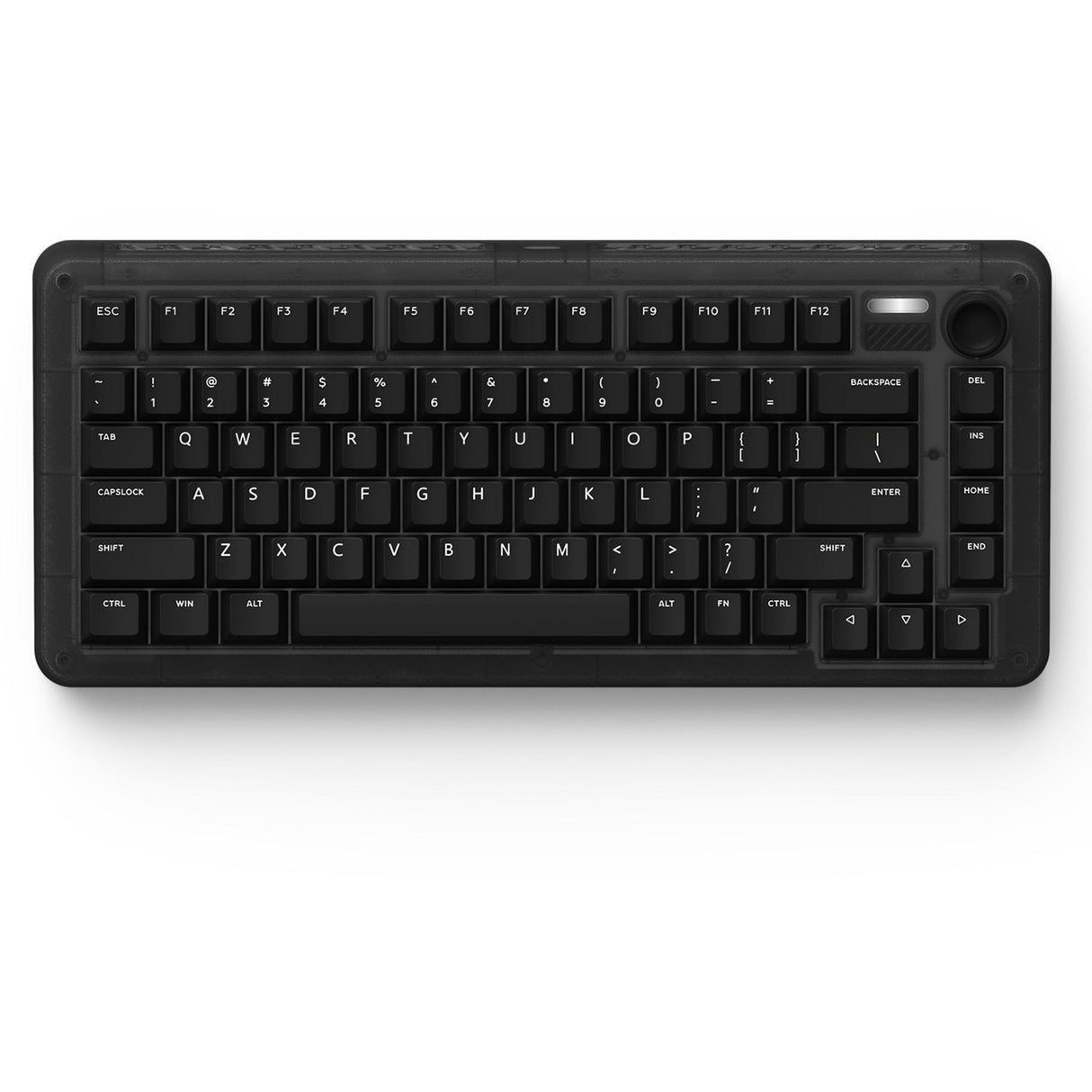 Iqunix zx75 dark side wireless mechanical keyboard (zwart, us lay-out (qwerty), gateron red, 75%, rgb leds, hot-swappable, double-shot pbt, 2.4ghz | bluetooth 5.1 | usb-c)