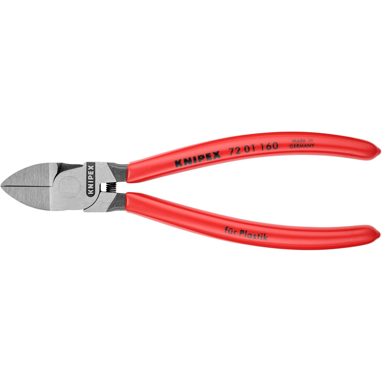 Knipex 72 01 160 zijsnijtang voor kunststof + veer 160mm
