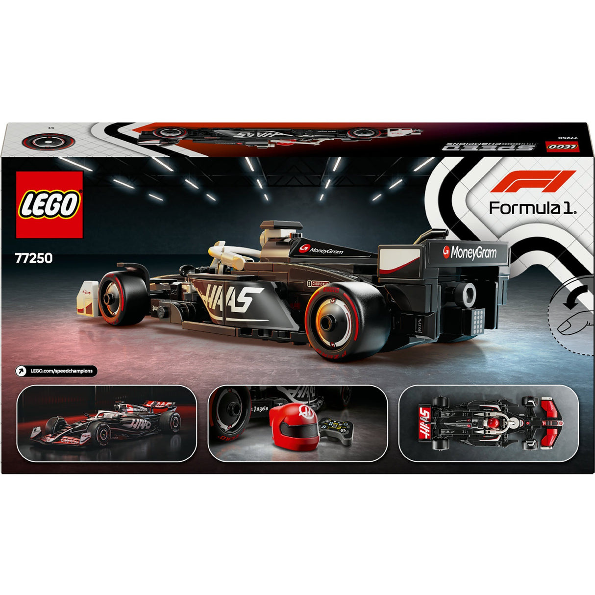 Lego speed champions moneygram haas f1 team vf-24 racewagen set - 77250