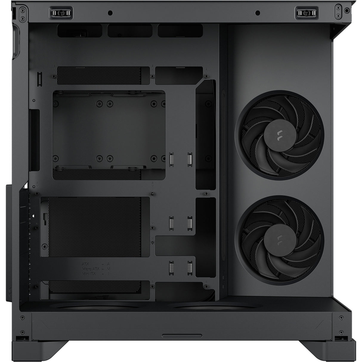 Fractal design pop 2 vision midi tower behuizing (zwart | 1x usb-a | 1x usb-c | tempered glass)