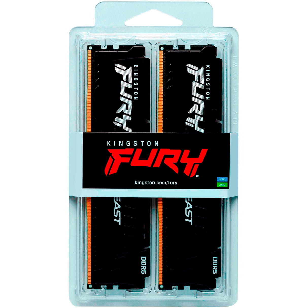 Kingston fury beast 16 gb ddr5-6000 (2x 8 gb) werkgeheugen (zwart, kf560c30bbek2-16, xmp 3.0, expo 1.1)