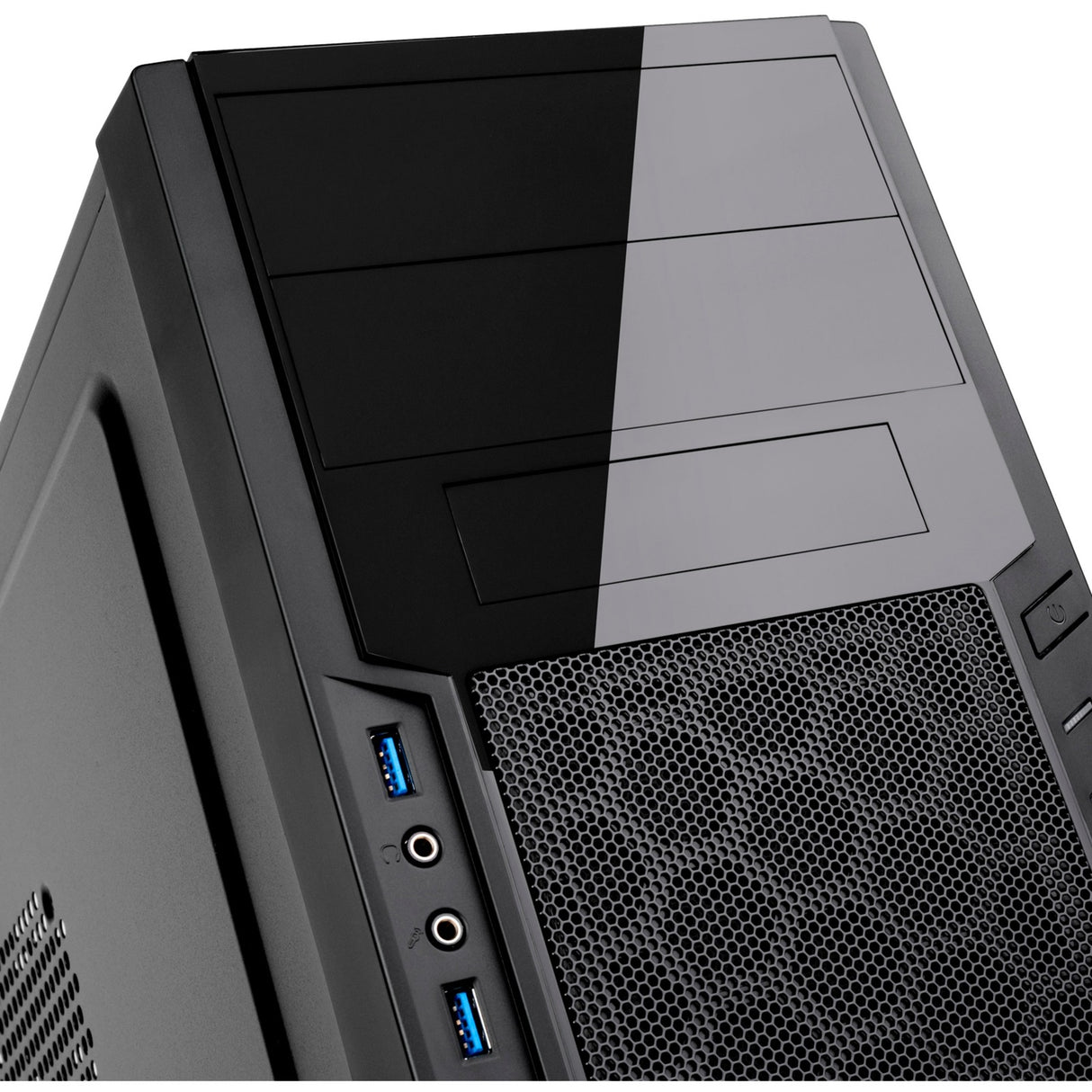 Silverstone sst-ps13b midi tower behuizing (zwart | 2x usb-a)