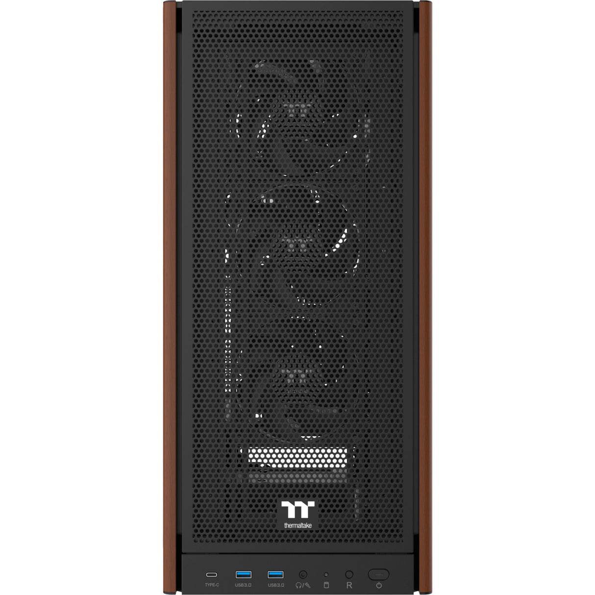 Thermaltake s370 ws midi tower behuizing (zwart | 2x usb-a | 1x usb-c | tempered glass)