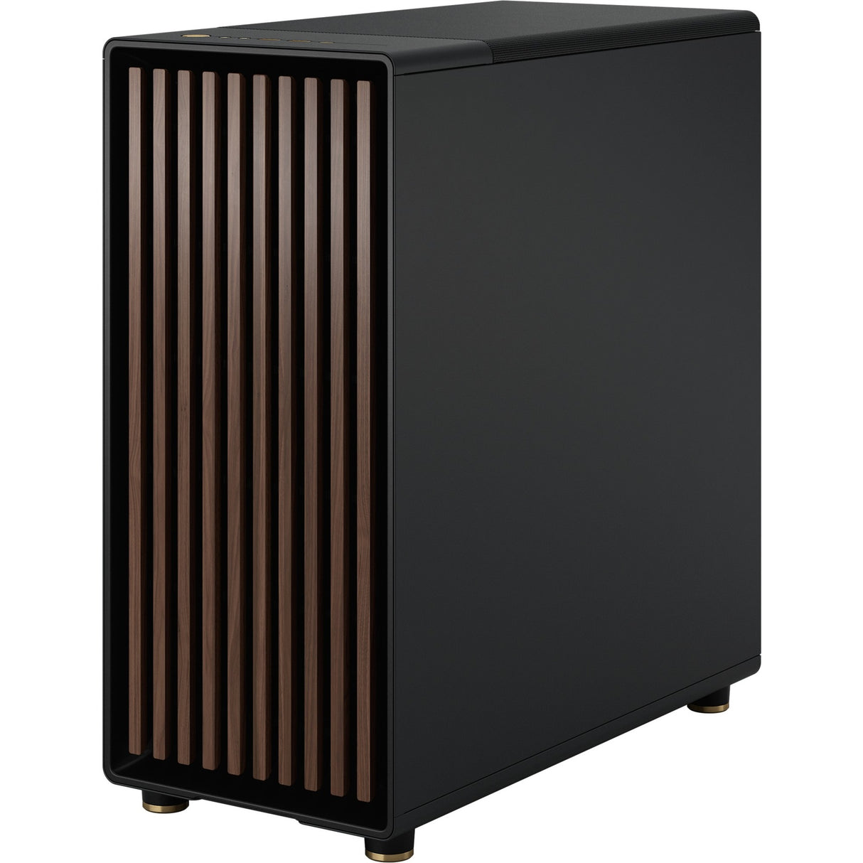 Fractal design north midi tower behuizing (zwart houtkleur | 2x usb-a | 1x usb-c)
