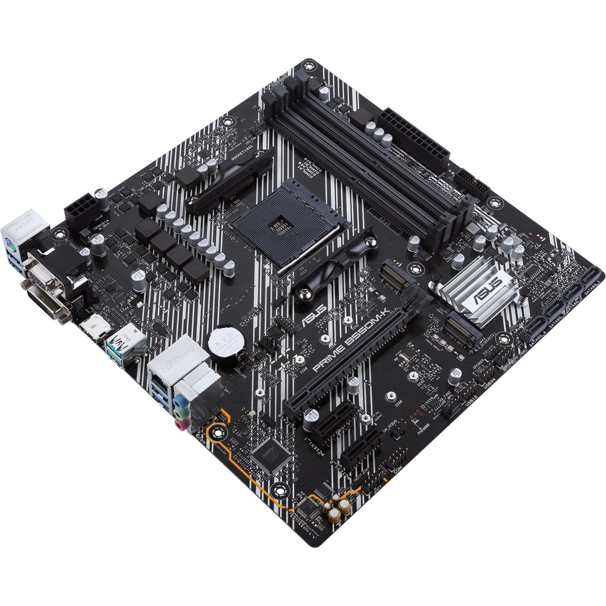 Asus prime b550m-k socket am4 moederbord (zwart wit, raid, gb-lan, sound, µatx)