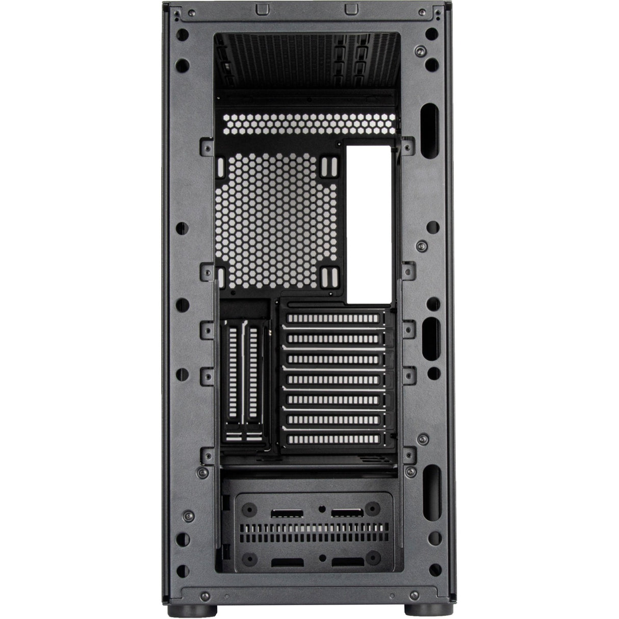Silverstone sst-sed1-b midi tower behuizing (zwart | 2x usb-a | 1x usb-c)