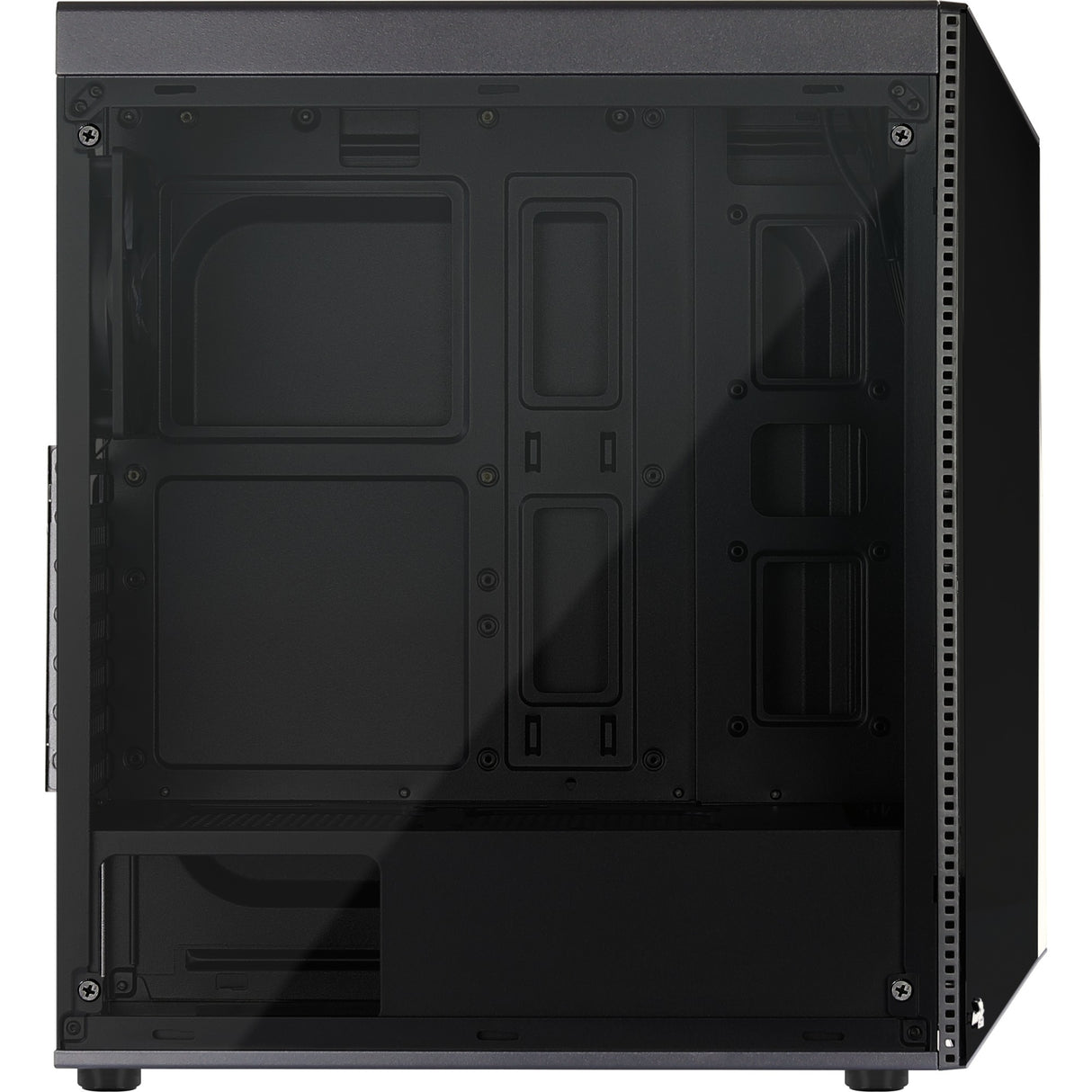 Aerocool shard midi tower behuizing (zwart | 3x usb-a | rgb | window)
