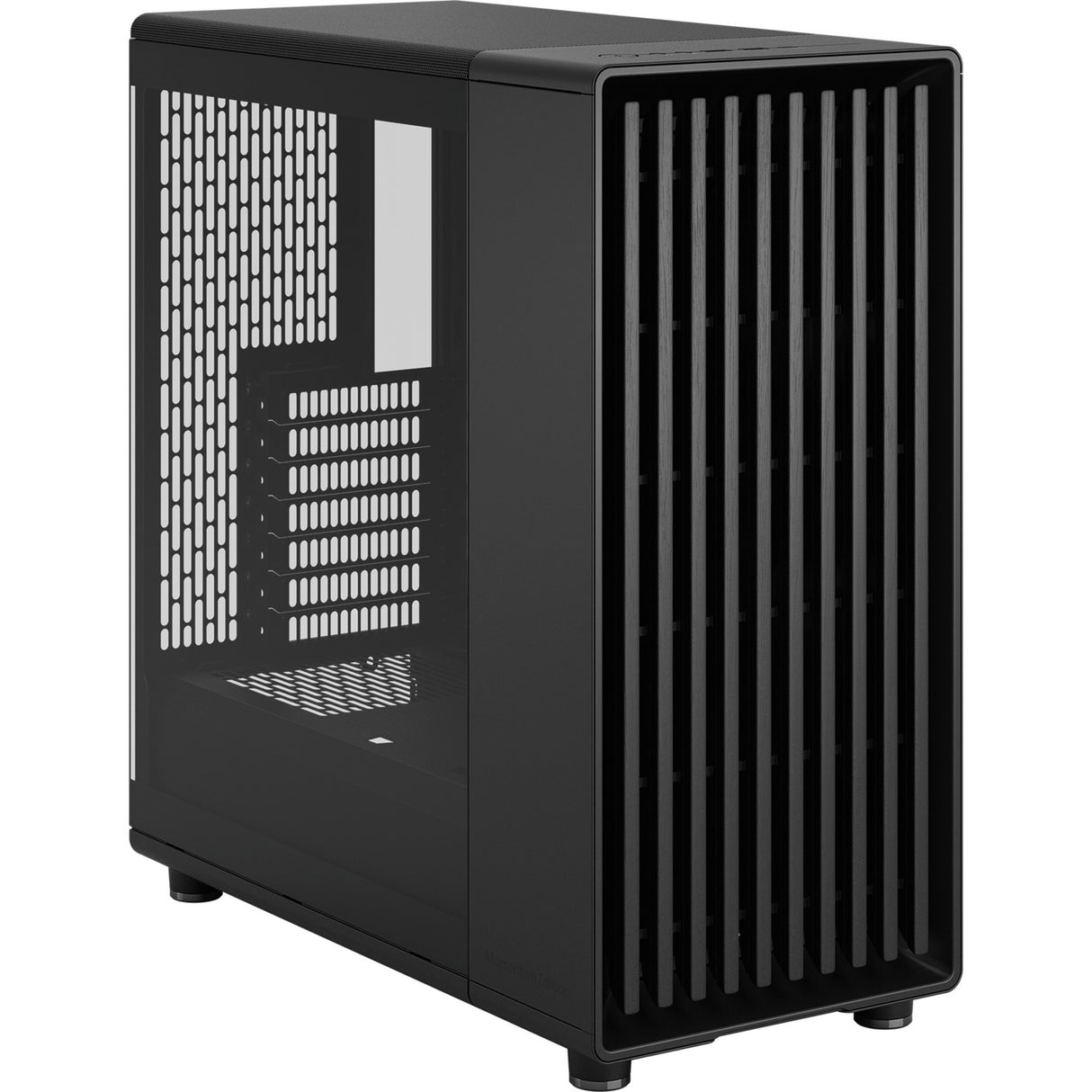 Fractal design north - momentum edition midi tower behuizing (zwart houtkleur | 2x usb-a | 1x usb-c | tempered glass)