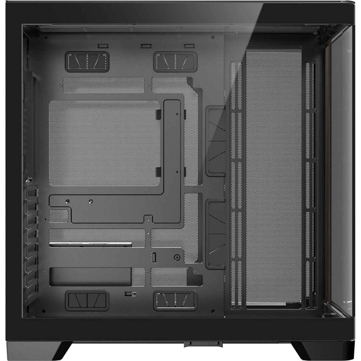 Antec c8 curve wood midi tower behuizing (zwart houtkleur | 2x usb-a | 1x usb-c | tempered glass)