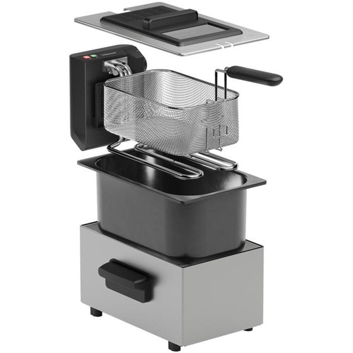 Tristar fr-9338 friteuse frituurpan (roestvrij staal, 3 liter)