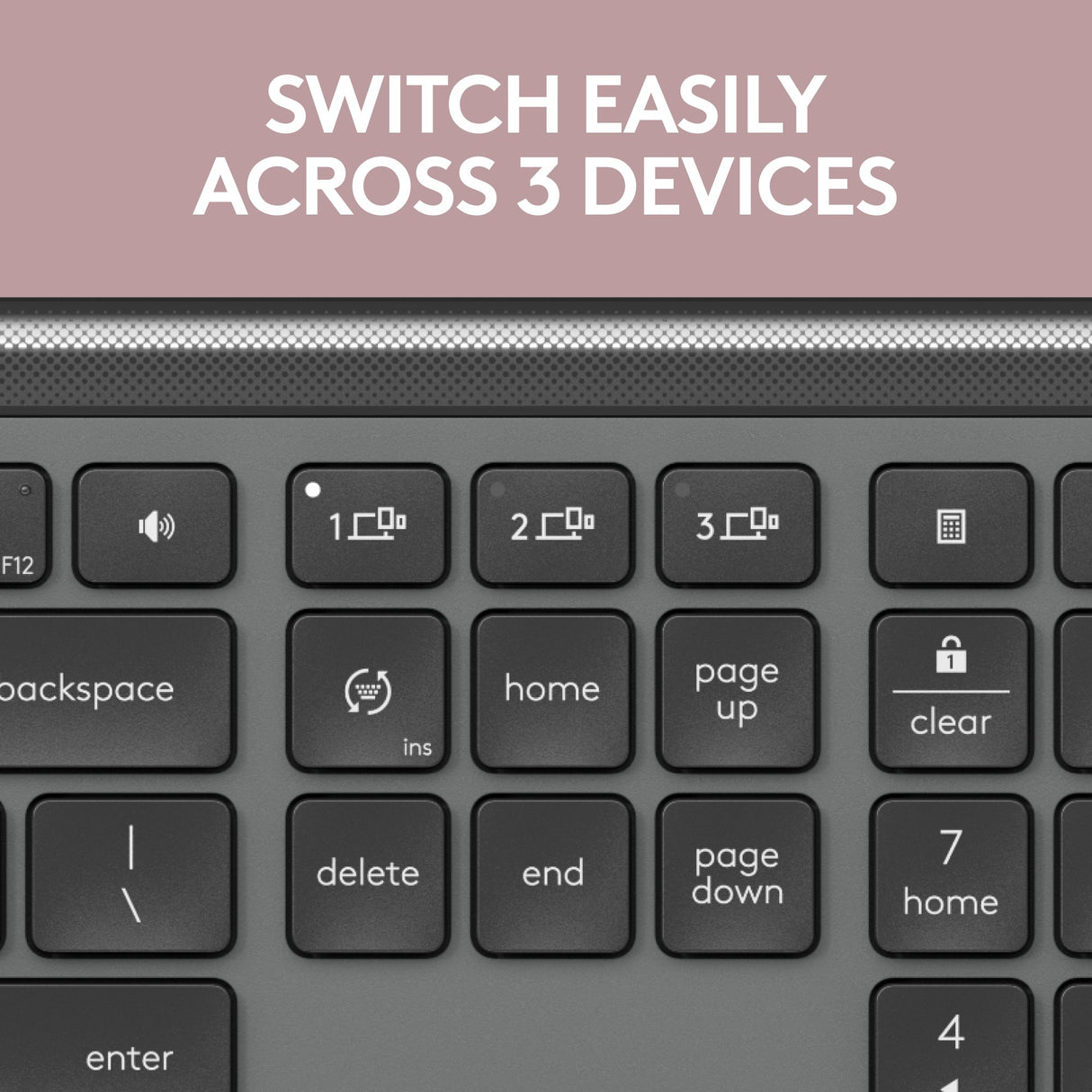 Logitech mk950 signature slim draadloze desktopset (grafiet, us-international lay-out (qwerty), 400 - 4000 dpi)