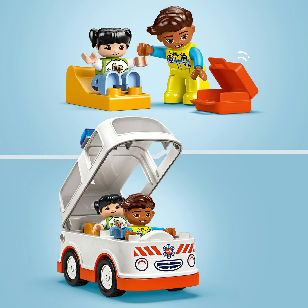Lego duplo ambulance met chauffeur voor fantasiespel - 10447