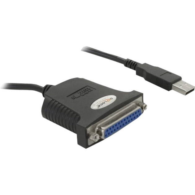 Delock usb-a 1.1 naar parallel kabel (zwart, 0,8 meter)