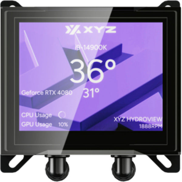 Xyz pc gear hydroview aio 360 waterkoeling (zwart, argb, pwm)