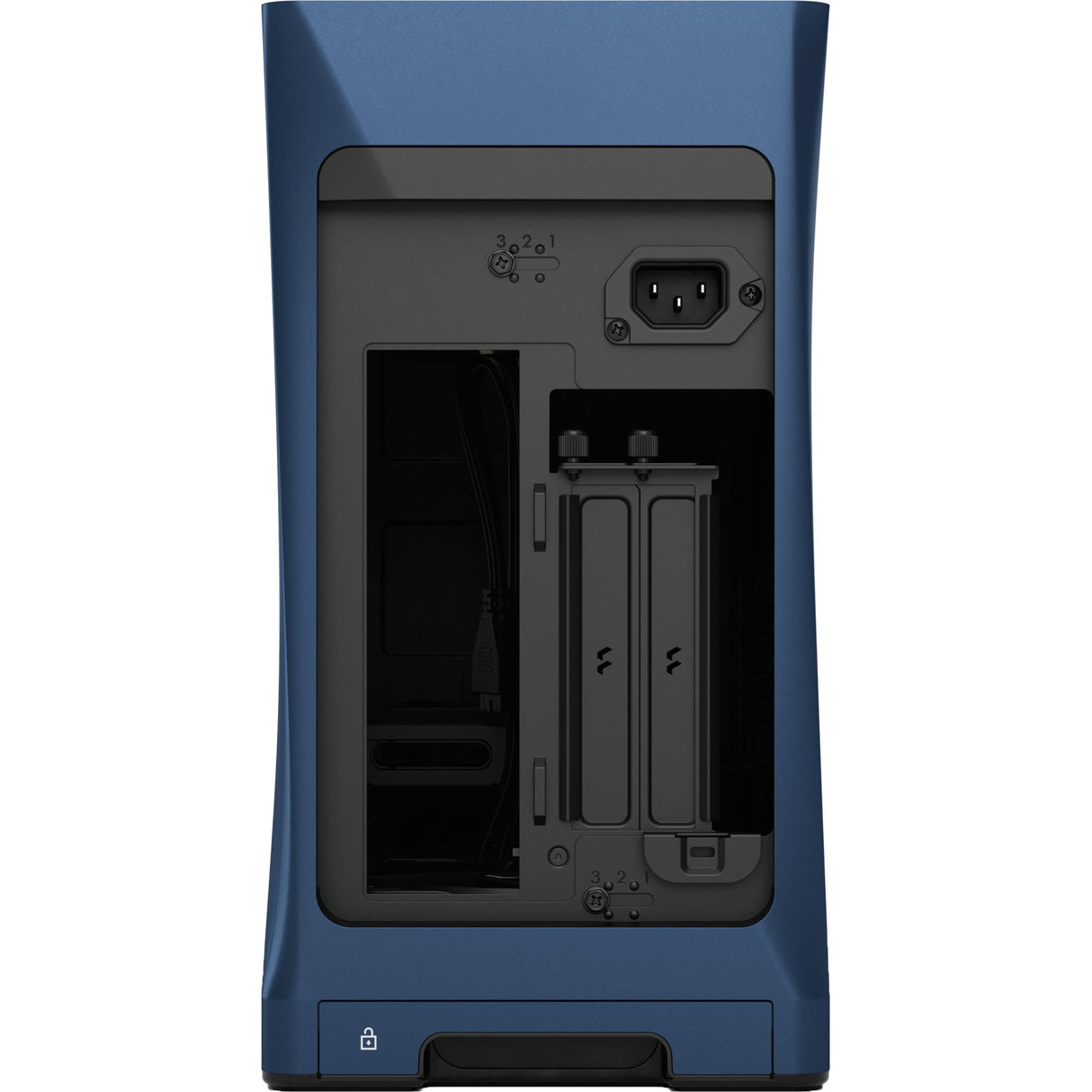 Fractal design era 2 midnight blue mini tower behuizing (donkerblauw | 2x usb-a | 1x usb-c)