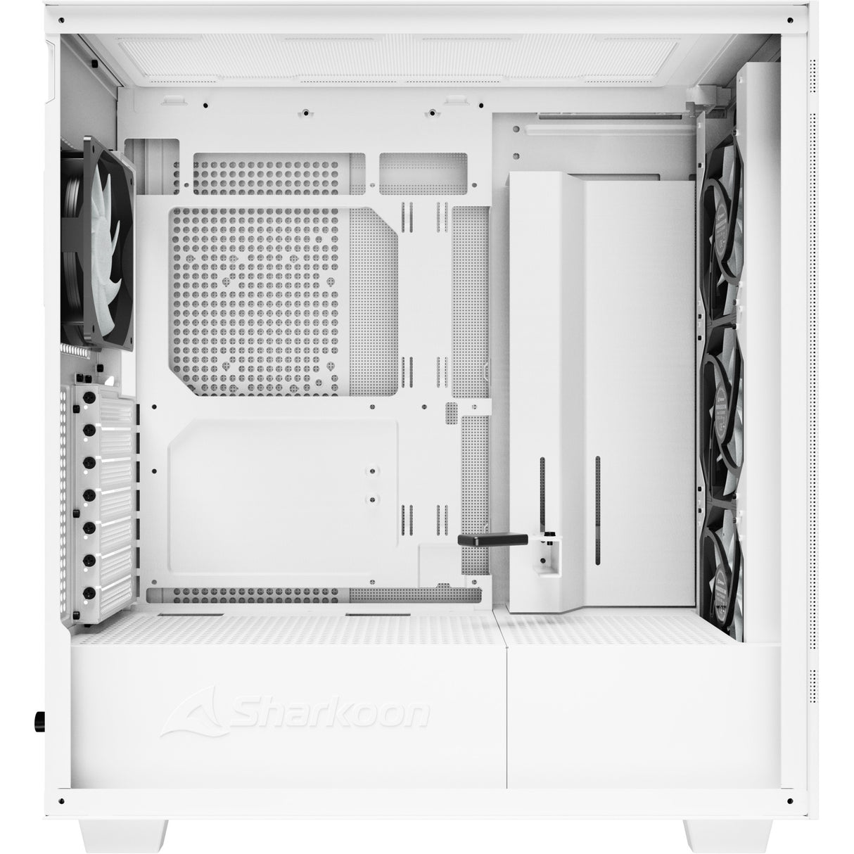 Sharkoon rebel c50 white rgb midi tower behuizing (wit | 2x usb-a | 1x usb-c | rgb | tempered glass)