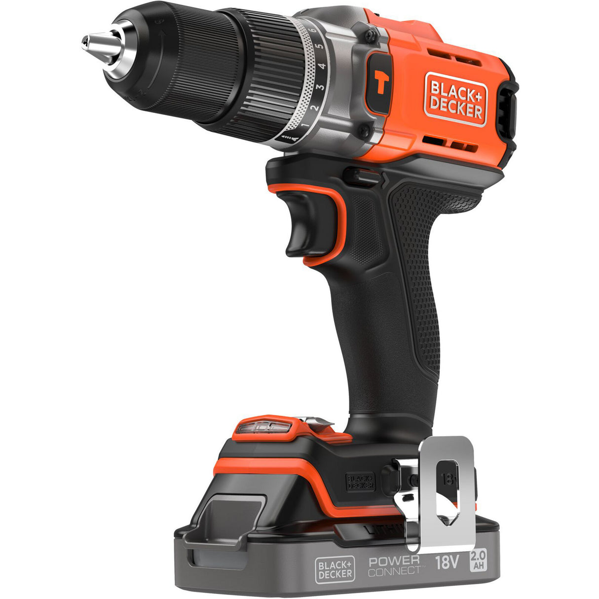 Black+decker 18v schroefklopboormachine + 18v oscillerende multitool bundel (zwart oranje)