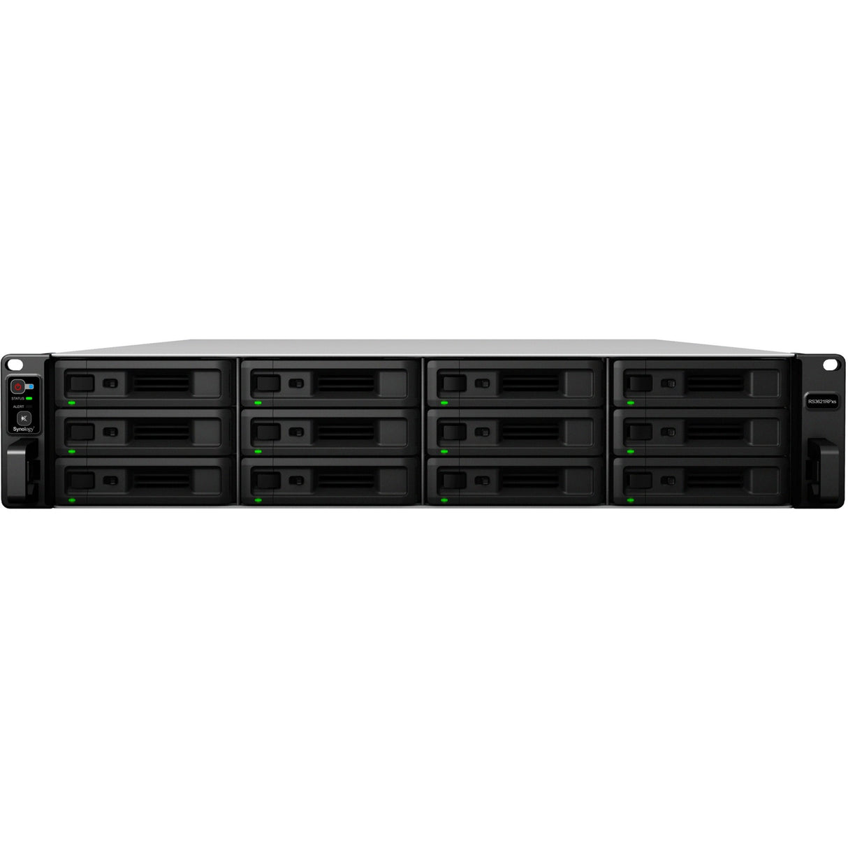 Synology rackstation rs3621rpxs nas (zwart grijs, 4x lan, usb 3.0)