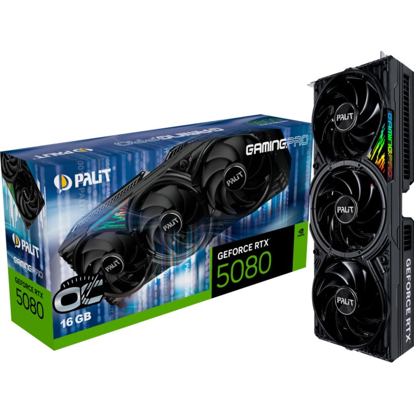 Palit geforce rtx 5080 gamingpro oc grafische kaart (dlss 4, 3x displayport, 1x hdmi 2.1)