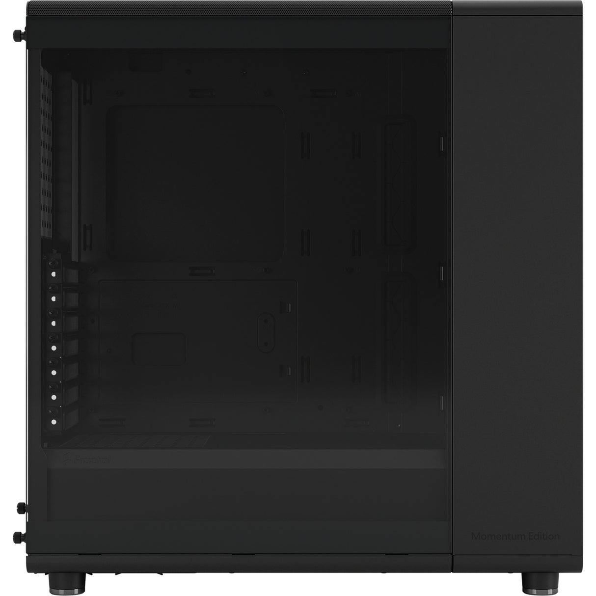 Fractal design north - momentum edition midi tower behuizing (zwart houtkleur | 2x usb-a | 1x usb-c | tempered glass)