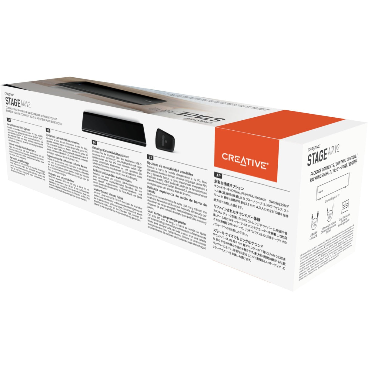Creative stage air v2 soundbar (zwart, bluetooth)