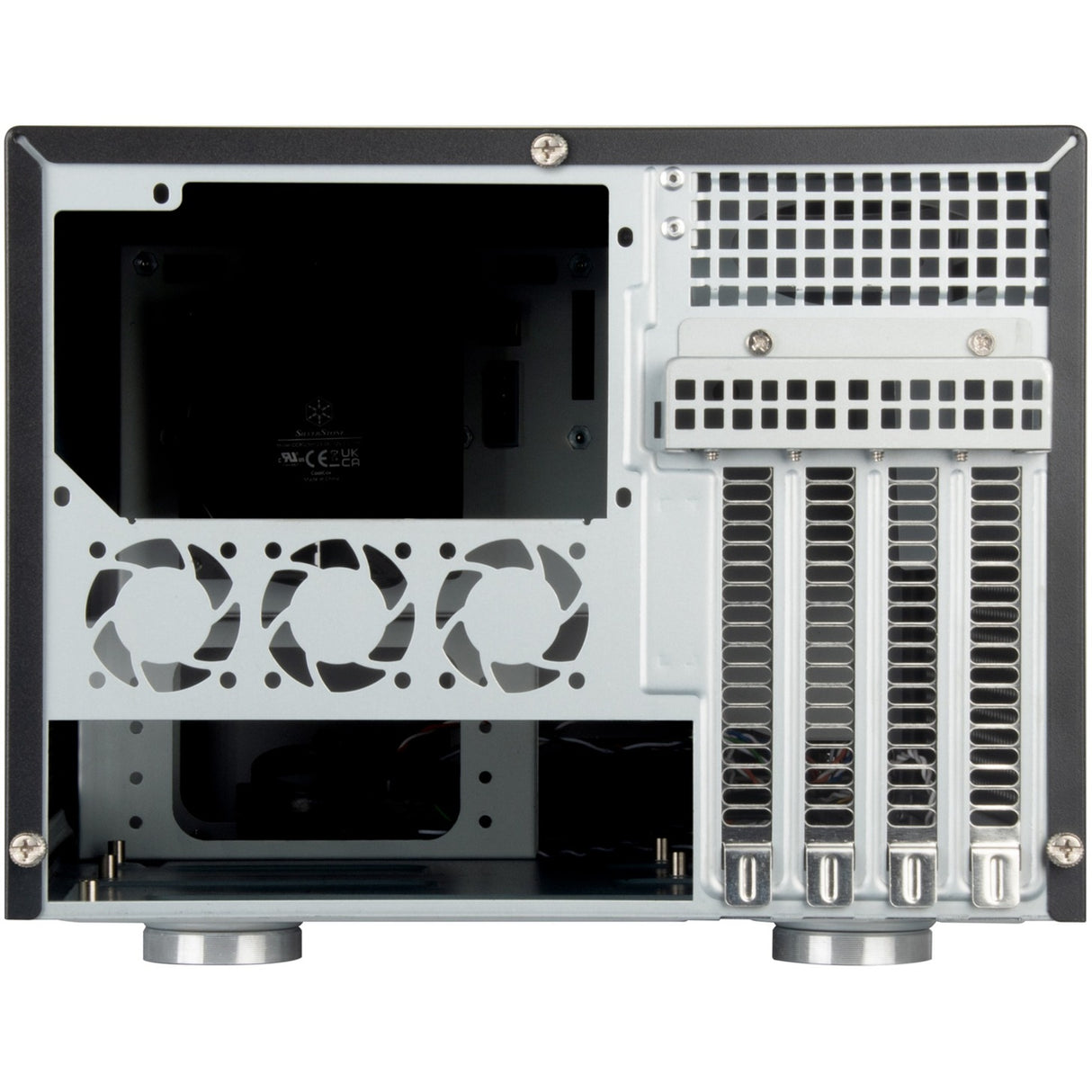 Silverstone sst-cs351 mini tower behuizing (zwart | 2x usb-a | 1x usb-c)
