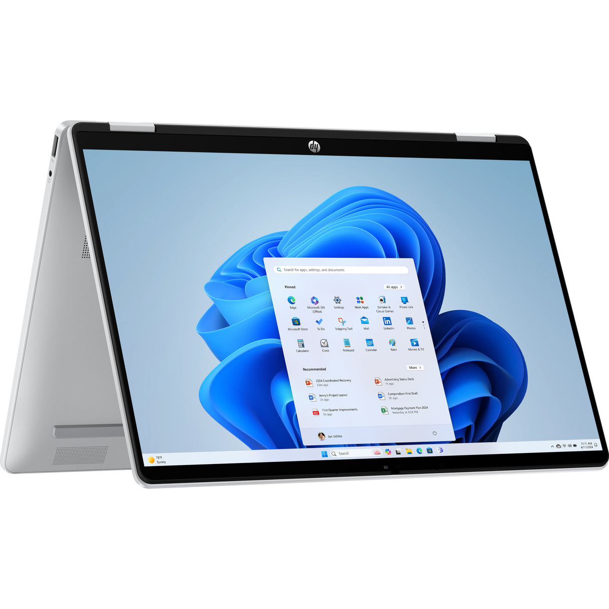 Hp omnibook 5 flip 14-fp0030nd (c5vm2ea) 14 2-in-1 laptop (zilver | core 3 100u | intel graphics | 8 gb | 512 gb ssd | touch)