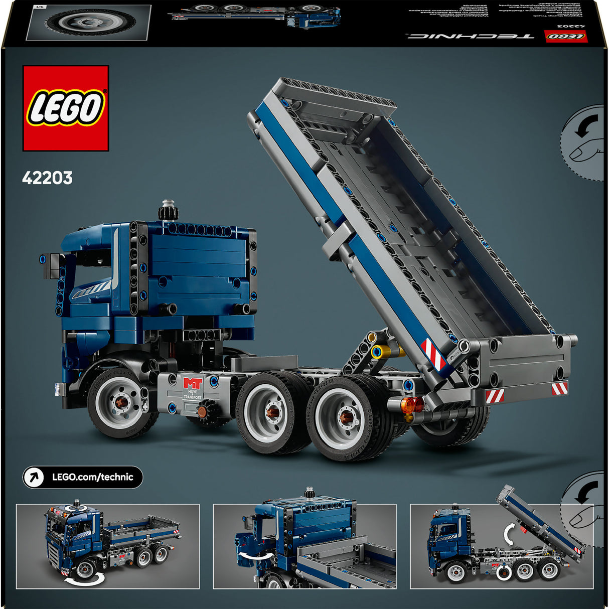 Lego ® technic vrachtwagen met kiepfunctie speelgoed - 42203