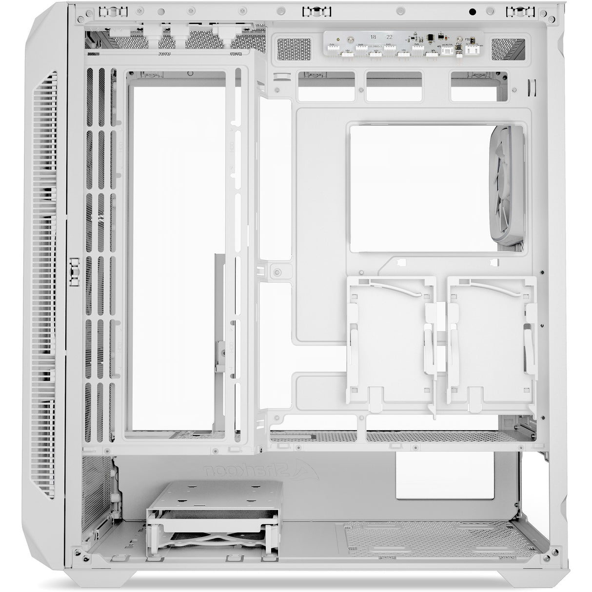 Sharkoon ak5m rgb midi tower behuizing (wit | 2x usb-a | 1x usb-c | rgb | tempered glass)