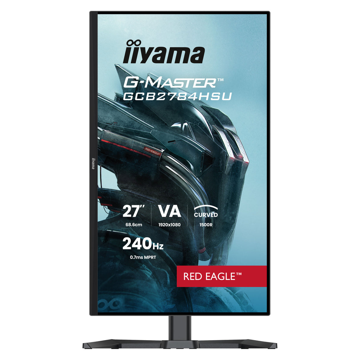 Iiyama g-master red eagle gcb2784hsu-b1 27 curved gaming monitor (zwart, 2x hdmi, displayport, 2x usb, 240 hz)