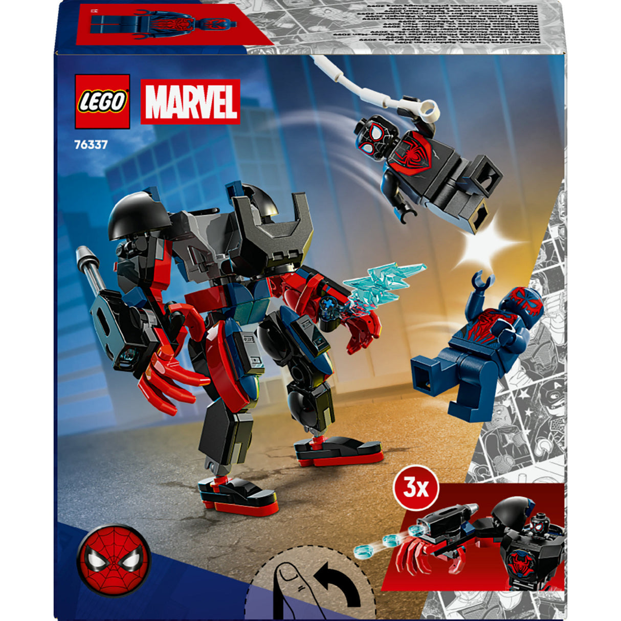 Lego marvel super heroes - miles morales mecha vs. spider-man 2099 constructiespeelgoed (76337)