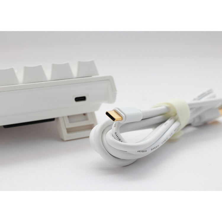 Ducky one 2 pro mini white classic rgb mechanisch gaming toetsenbord (wit, us lay-out (qwerty), cherry mx red, 60%, rgb led, double-shot pbt, quack mechanics)