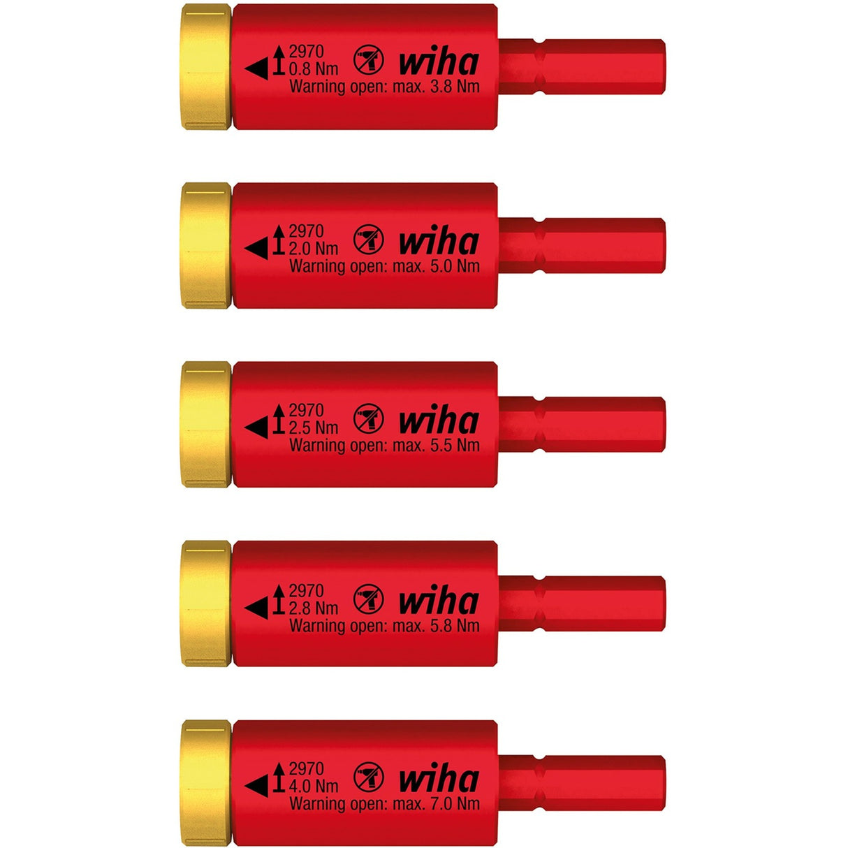 Wiha momentset easytorque adapter electric 41479 (rood geel)