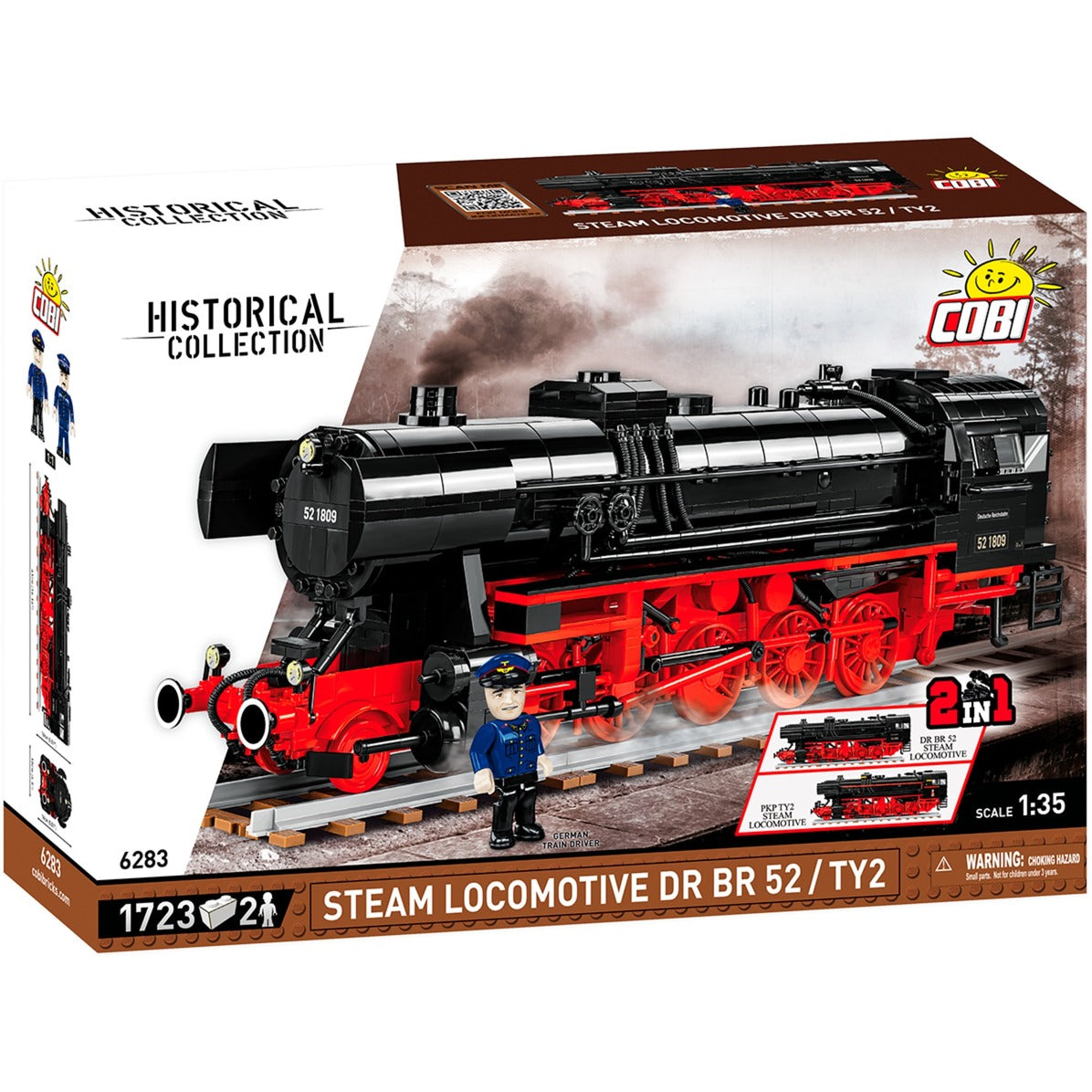 Cobi dr br 52 ty2 steam locomotive constructiespeelgoed (schaal 1:35)