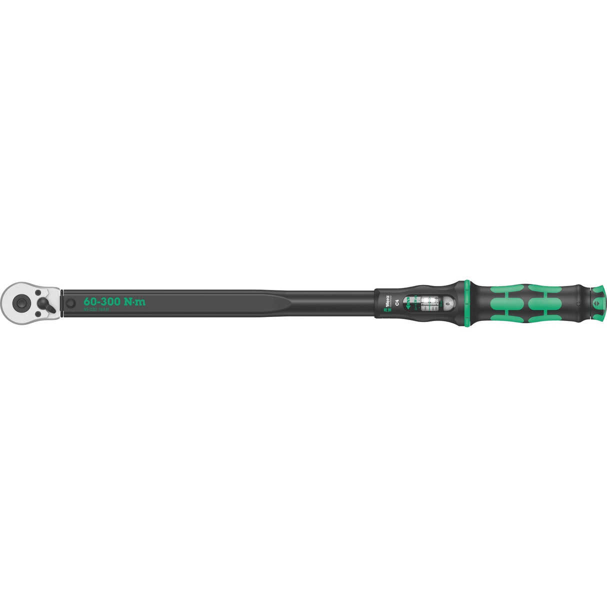 Wera click-torque c4 draaimomentsleutel met omschakelratel (zwart groen, 60-300nm, uitgang 1 2 )